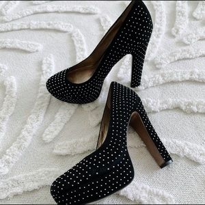 Black Heels with little silver studs